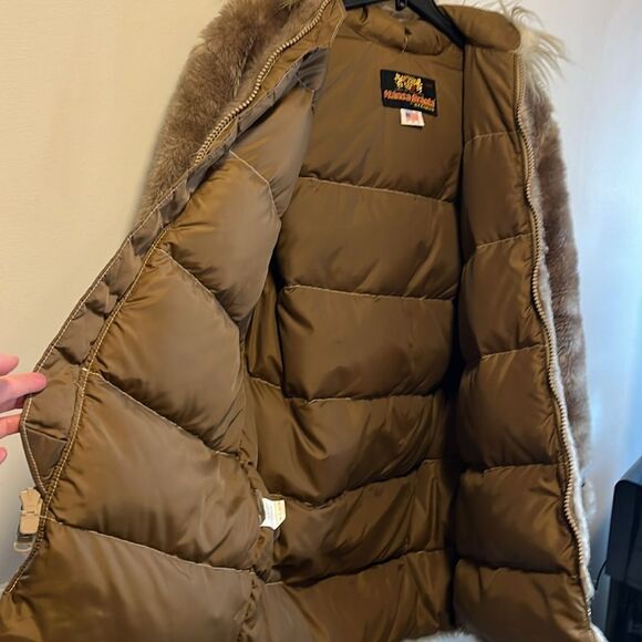 EXCELLENT CONDITION SMALL VINTAGE HANSA-BRANTA BY STEARNS FAUX FUR ANORAK PARKA - Picture 6 of 10